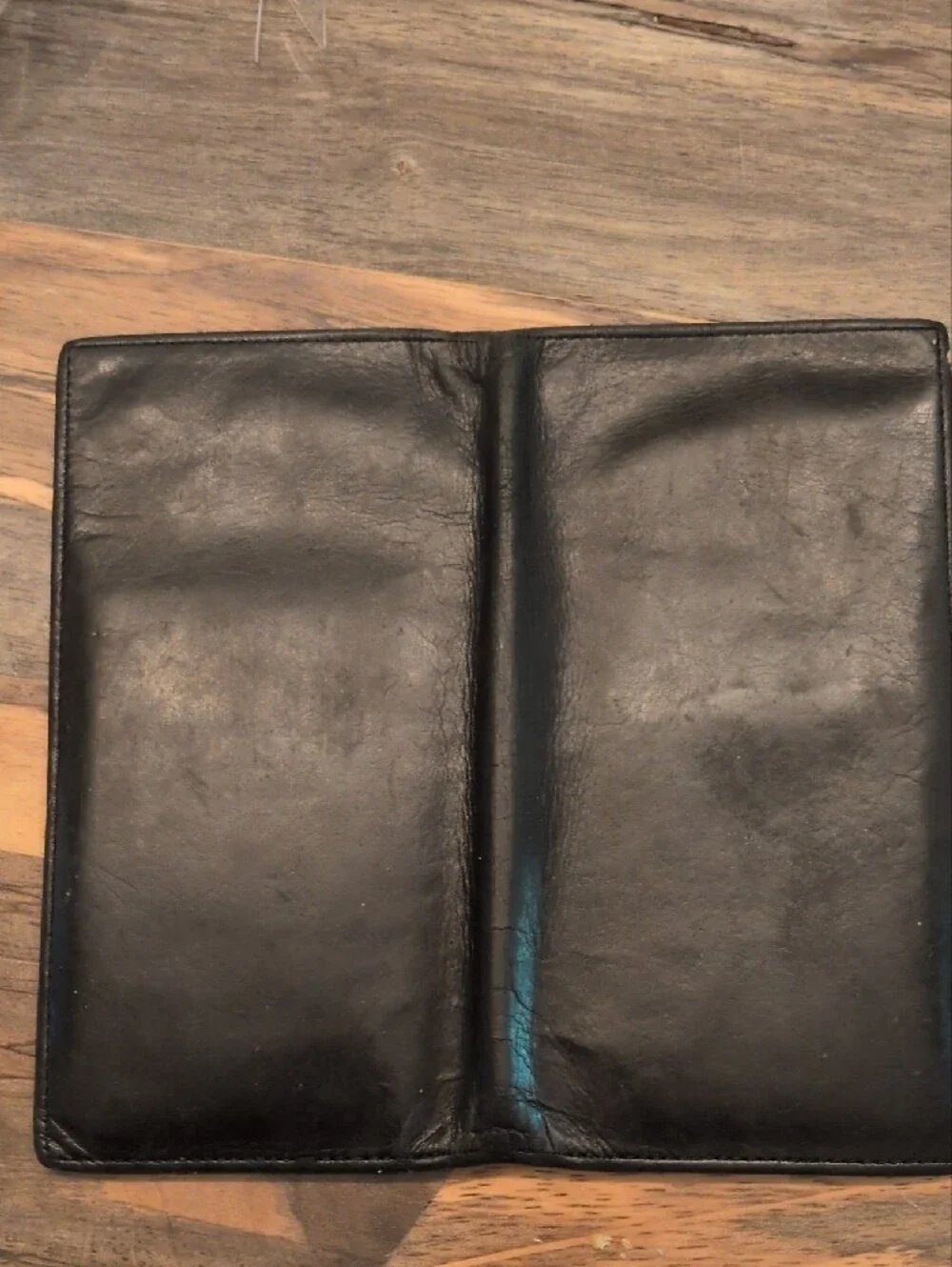 Vintage Coach Black Leather Men's Tall Bifold Card & Bill Wallet